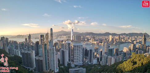 Hong Kong The Peak Victoria Harbour China Webcams