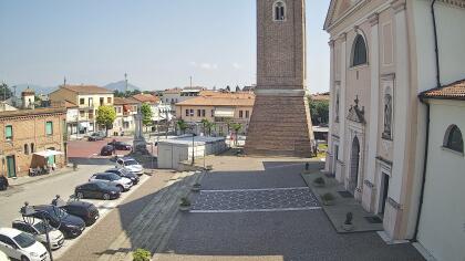 Solesino Santa Maria Assunta bažnyčia, Italija kameros, kamera